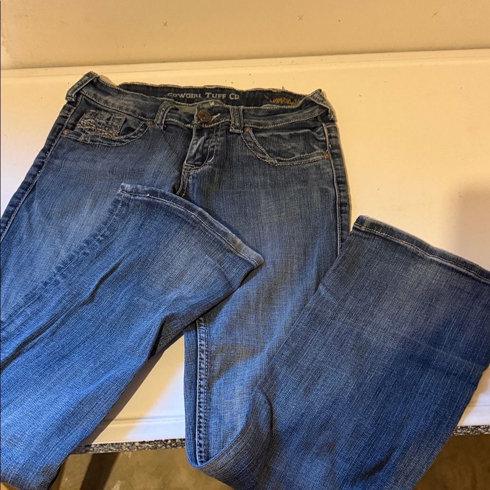 Cowgirl Tuff Women's Classic Blue Boot Cut Jeans